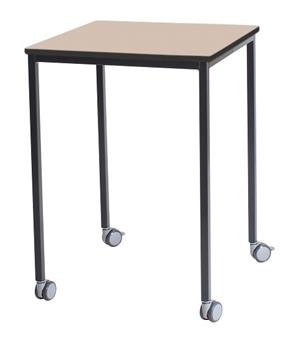 Square Classroom Table With Castors - PVC Edge