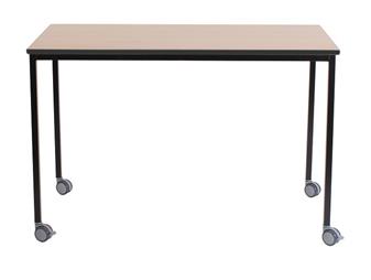 Rectangular Classroom Table With Castors - PVC Edge