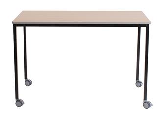Rectangular Classroom Table With Castors - PU Edge