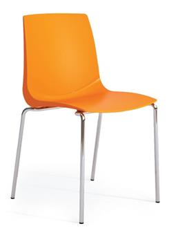 Ari 4-Leg Chair - Orange