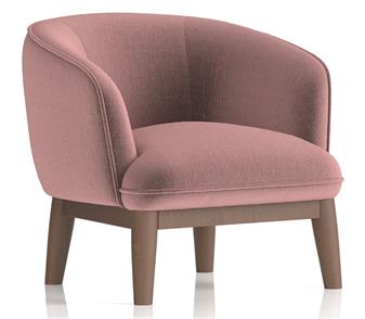 Lulu Accent Chair In Soft Rose Fabric