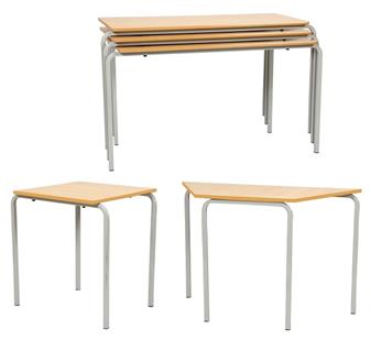 Crushed Bent Classroom Tables - MDF Edge