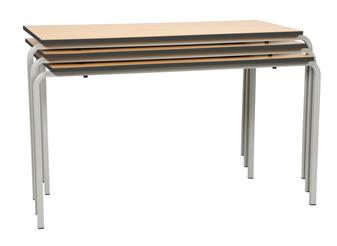 Crushed Bent Rectangular Classroom Tables - PVC Edge
