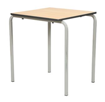 Crushed Bent Square Classroom Table - PVC Edge