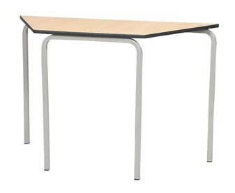 Crushed Bent Trapezoid Classroom Table - PVC Edge