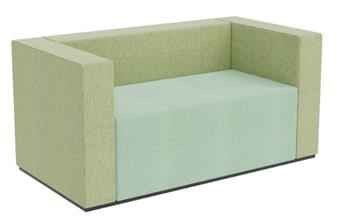 Jilly 2-Seater Cube Sofa With Arms