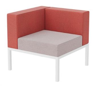 Zone Left Hand Single Seat With Back - Fabric
