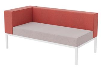 Zone Left Hand Double Seat With Back - Fabric