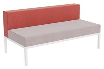 Zone Double Seat With Back - Vinyl