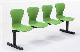 Curtis 4 Seater Beam Green Seats