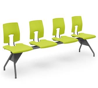 Hille SE Beam Seating - 4-Seater (Seat Colour - Leaf)