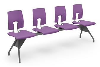 Hille SE Beam Seating - 4-Seater (Seat Colour - Purple)