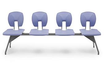 Hille SE Curve Beam Seating - 4-Seater (Colour - Lavender)