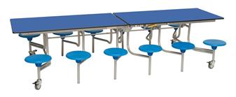 12 Seater Rectangular Mobile Table Royal/Blue
