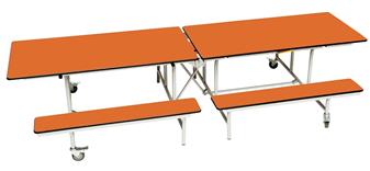 Mobile Folding Bench Orange 