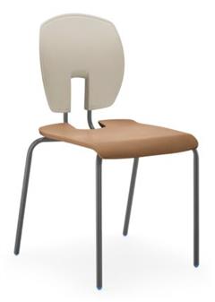Hille SE Curve 2-Tone Chair - Peat Seat & Sand Back