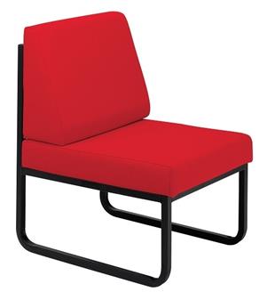 S25 Staffroom Chair With Skid Base - Fabric
