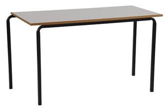 Essential School Table 1200 x 600 - Crush Bent - Grey Top & Black Legs