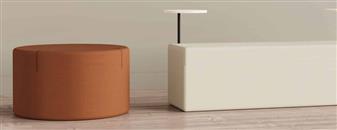 Orbit Pouf Soft Seating Room Shot