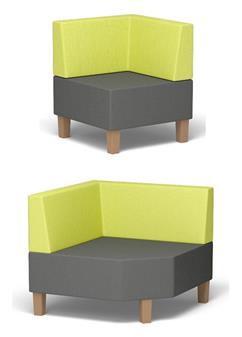 ZETA1/CO - Single Corner Unit + ZETA930C 930mm Corner With Back