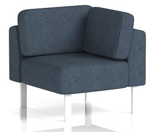 Brix Corner Unit White Legs