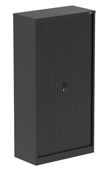Steel Tambour Cupboards 2000mm Black