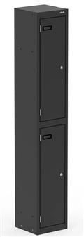 2 Door Steel Locker - Black
