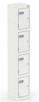 4 Door Steel Locker - White