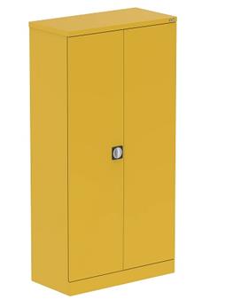 Steel Stationery Tall Cupboard - Lemon Yellow