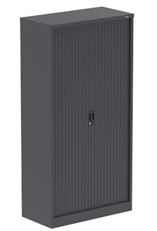 Tall Tambour Cupboard - Graphite Grey