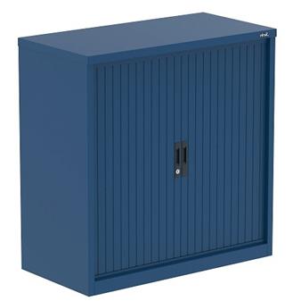 Low Tambour Cupboard - Blue