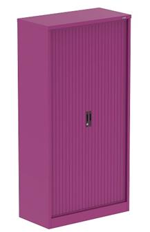 Steel Tambour Tall Cupboard - Traffic Purple