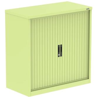 Steel Tambour Low Cupboard - Chlorophyll
