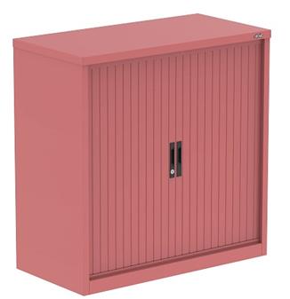 Low Tambour Cupboard - Antique Pink