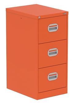 Three Drawer Filing Cabinet - Sienna Orange