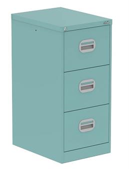 Three Drawer Filing Cabinet - Pastel Turquoise