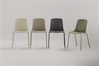 Uno 4 Leg Coloured Frame Stacking Chair - Room Shot