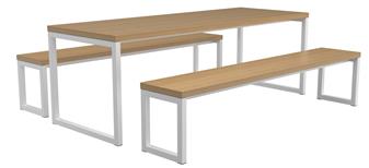 City Dining Bench Sets - 2200mm Wide