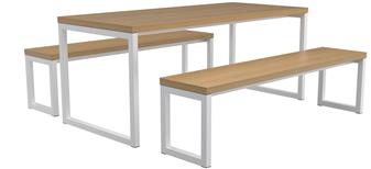 City Dining Bench Sets - 1800mm Wide