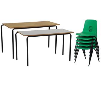 Hille E-Series 30 Chair & 15 Table Classpack - Fully Welded