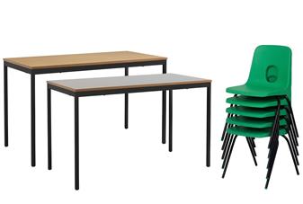 Hille E-Series Class Pack - 30 x Chairs & 15 Tables - Fully Welded