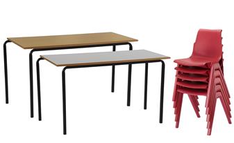 Hille Ergostak Class Pack - 30 x Chairs & 15 Tables - Crushed Bent