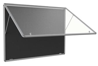 Charcoal Top Hinged Noticeboard