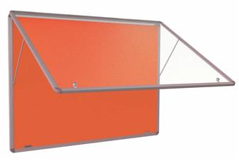 Orange Top Hinged Noticeboard
