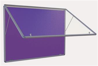 Plum Top Hinged Noticeboard