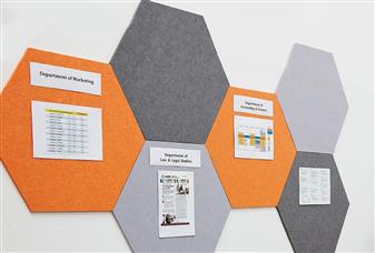 Recycled Hexagon Noticeboards - Pack Of 6
