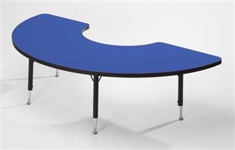 Height-Adjustable Arc Table - Blue