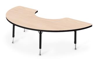 Height-Adjustable Arc Table - Maple