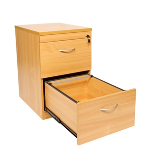 2-Drawer Filing Cabinet - Beech