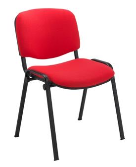 claret Fabric Stacking Chair Chrome Frame